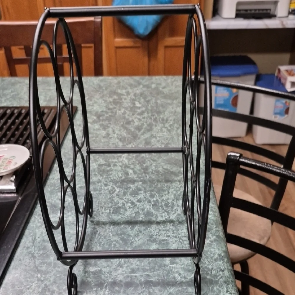 Black Metal Wine Rack